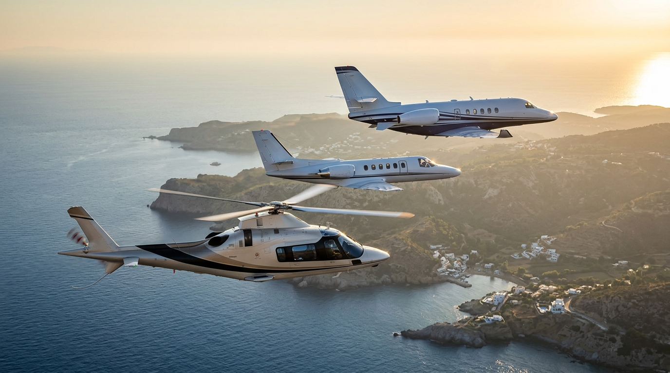Universal Sky Aviation fleet in formation